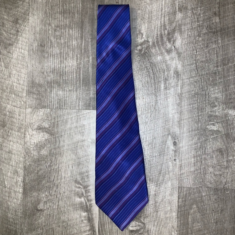PIERRE BALMAIN DIAGONAL STRIPED TIE